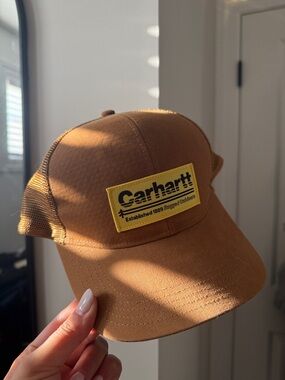 Carhartt Tan/Brown Canvas Patch Trucker Hat